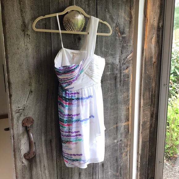 BCBGeneration one-shoulder chiffon mini dress - Picture 1 of 1